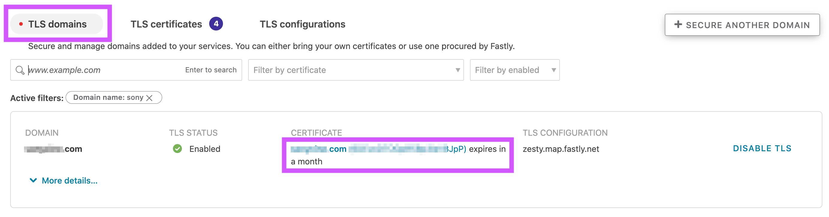 verify TLS cert is custom